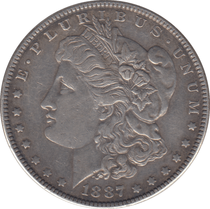 1887 USA SILVER MORGAN DOLLAR PHILADELPHIA MINT - SILVER WORLD COINS - Cambridgeshire Coins