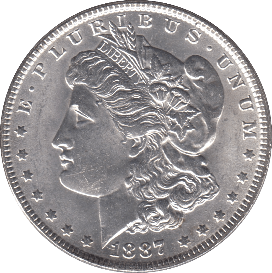 1887 USA SILVER MORGAN DOLLAR PHILADELPHIA MINT - SILVER WORLD COINS - Cambridgeshire Coins