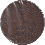 1888 1/12 ANNA INDIA - WORLD COINS - Cambridgeshire Coins