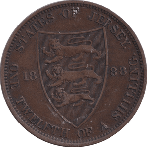 1888 1/25 SHILLING JERSEY - WORLD COINS - Cambridgeshire Coins