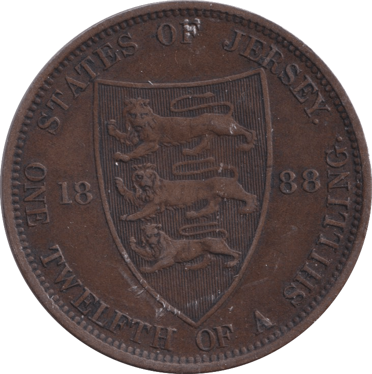 1888 1/25 SHILLING JERSEY - WORLD COINS - Cambridgeshire Coins