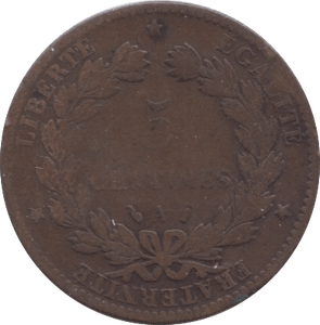 1888 5 CENTIMES FRANCE - WORLD COINS - Cambridgeshire Coins