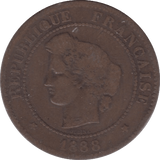 1888 5 CENTIMES FRANCE - WORLD COINS - Cambridgeshire Coins