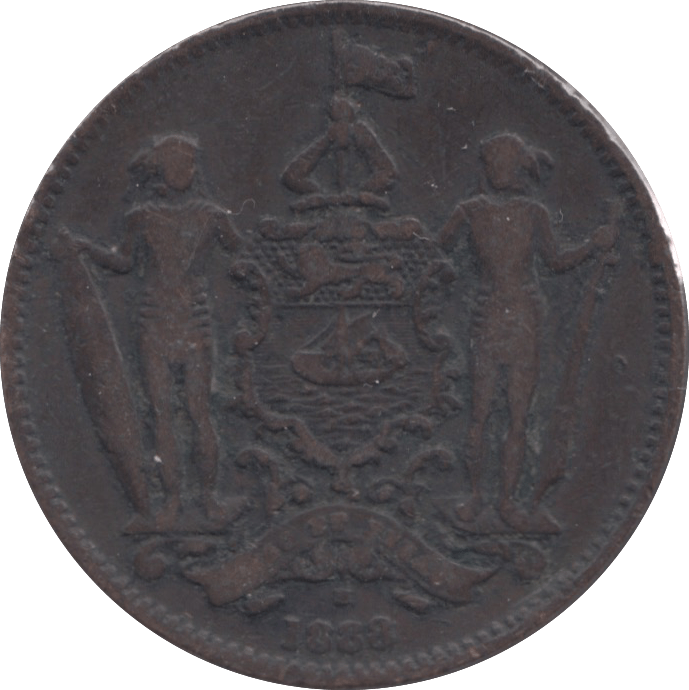 1888 BORNEO SILVER ONE CENT - SILVER WORLD COINS - Cambridgeshire Coins