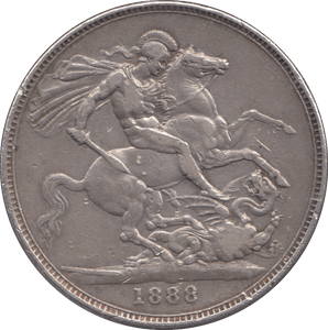1888 CROWN ( FINE ) - Crown - Cambridgeshire Coins