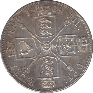 1888 DOUBLE FLORIN ( AUNC ) - Double Florin - Cambridgeshire Coins