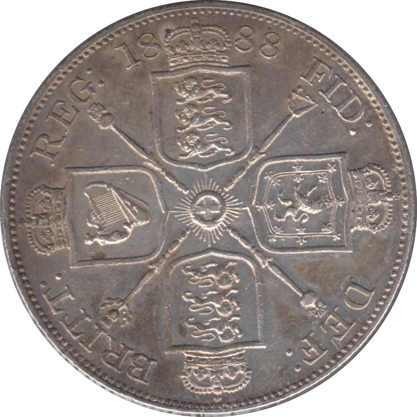 1888 DOUBLE FLORIN ( AUNC ) - Double Florin - Cambridgeshire Coins