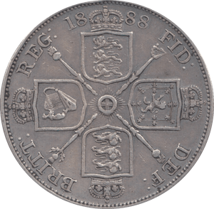 1888 DOUBLE FLORIN ( EF ) 2 - Double Florin - Cambridgeshire Coins