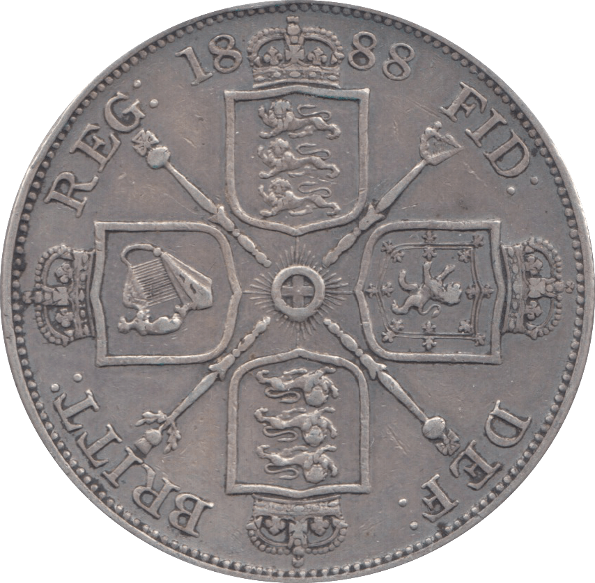 1888 DOUBLE FLORIN ( EF ) 2 - Double Florin - Cambridgeshire Coins
