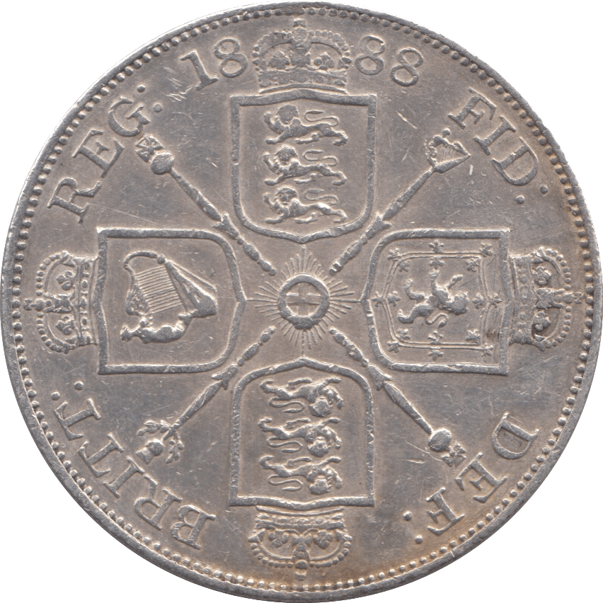 1888 DOUBLE FLORIN ( EF ) - Double Florin - Cambridgeshire Coins