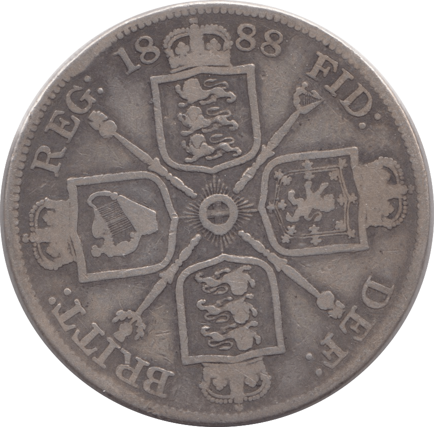 1888 DOUBLE FLORIN ( FINE ) - DOUBLE FLORIN - Cambridgeshire Coins