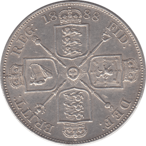 1888 DOUBLE FLORIN ( FINE ) - Double Florin - Cambridgeshire Coins