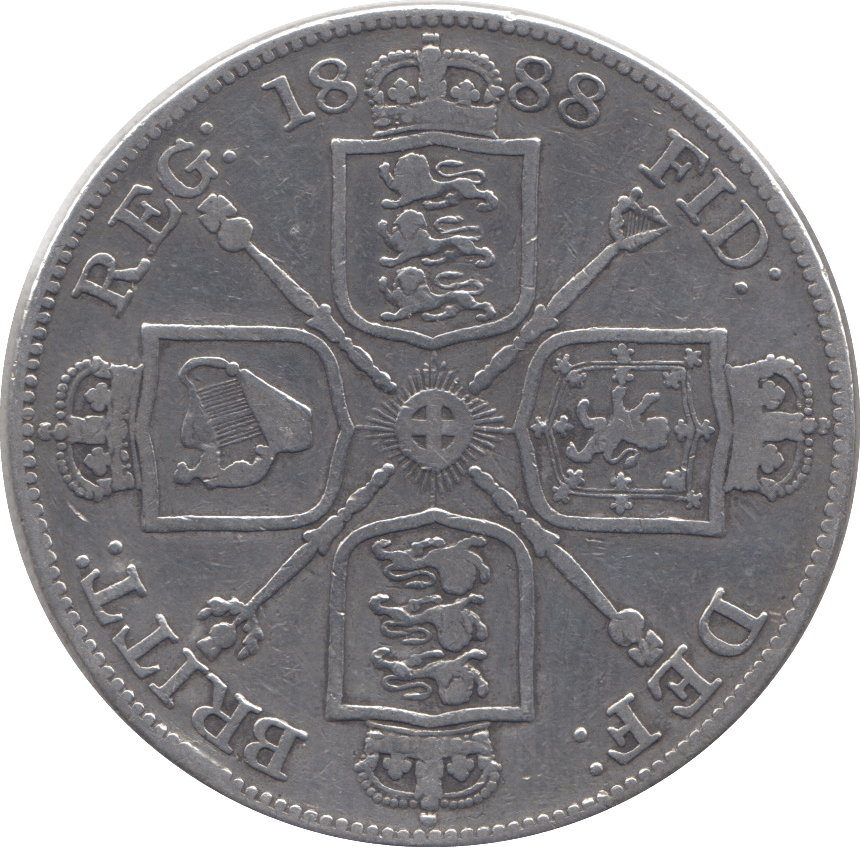 1888 DOUBLE FLORIN ( FINE ) - DOUBLE FLORIN - Cambridgeshire Coins
