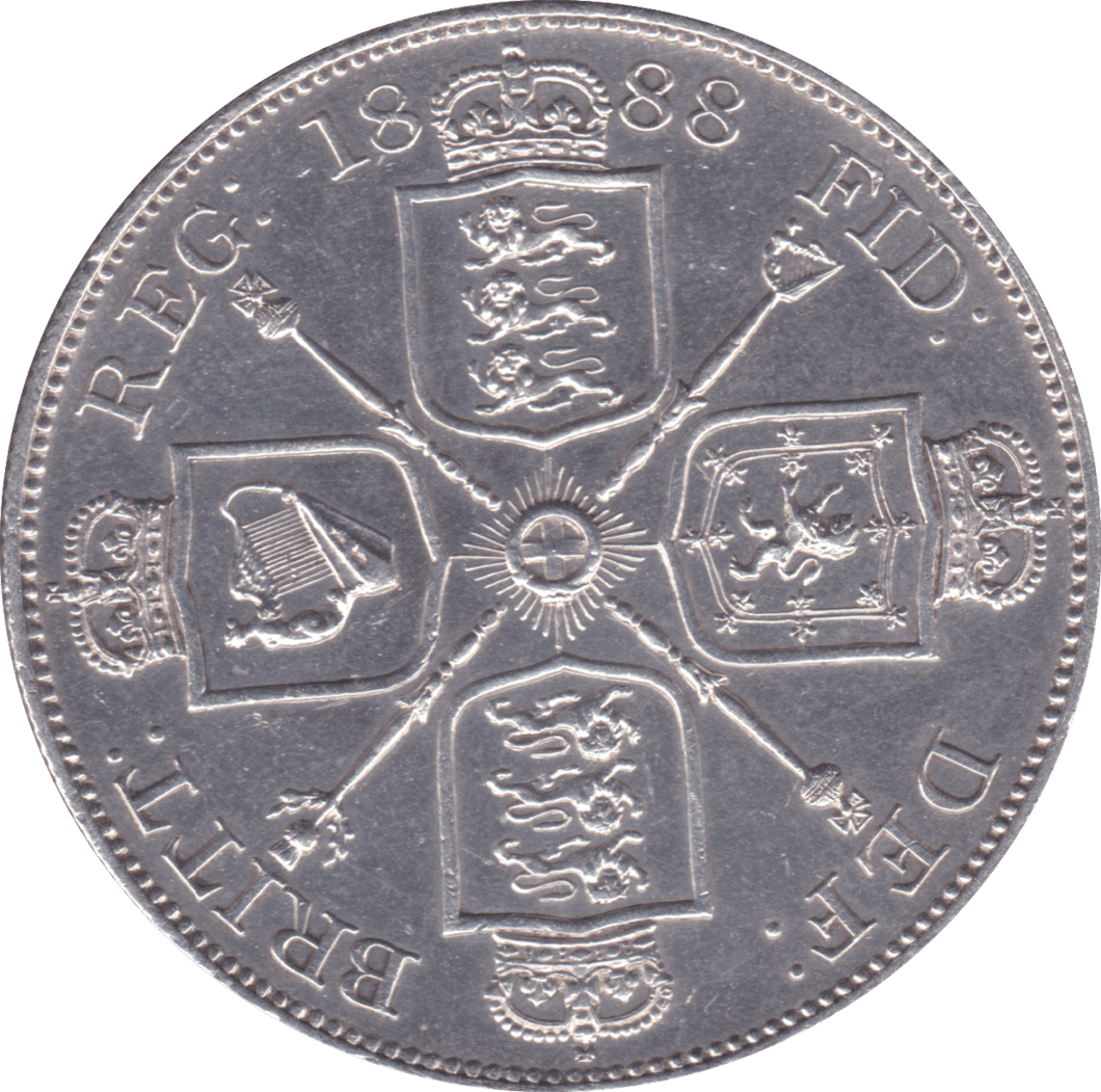 1888 DOUBLE FLORIN ( UNC ) CLEANED - Double Florin - Cambridgeshire Coins