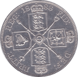 1888 DOUBLE FLORIN ( UNC ) CLEANED - Double Florin - Cambridgeshire Coins