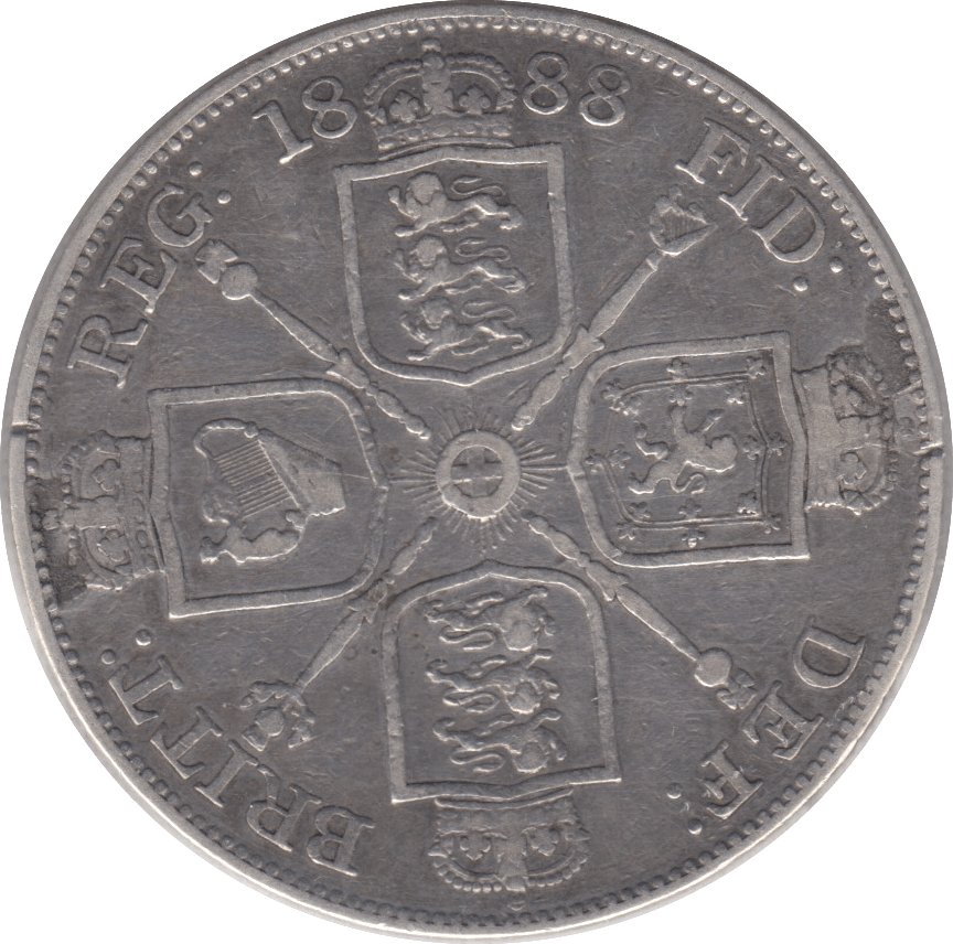 1888 DOUBLE FLORIN ( VF ) 6 - DOUBLE FLORIN - Cambridgeshire Coins