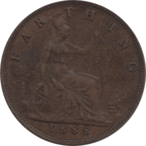 1888 FARTHING 2 ( EF ) 66 - Farthing - Cambridgeshire Coins