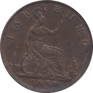 1888 FARTHING ( AUNC ) 23 - Farthing - Cambridgeshire Coins