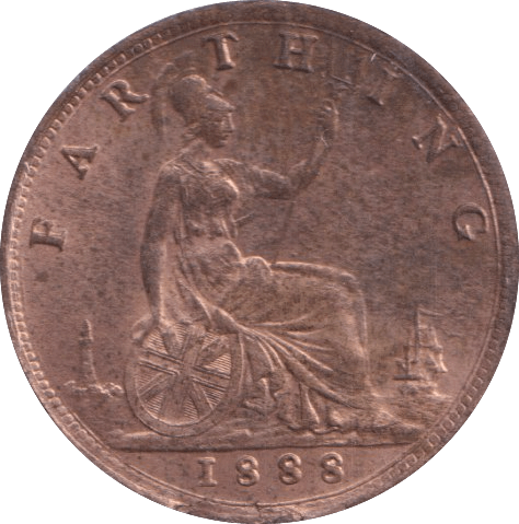 1888 FARTHING ( AUNC ) - Farthing - Cambridgeshire Coins