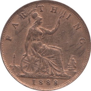 1888 FARTHING ( AUNC ) - Farthing - Cambridgeshire Coins