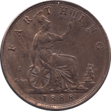1888 FARTHING CLEANED ( GVF ) - Farthing - Cambridgeshire Coins