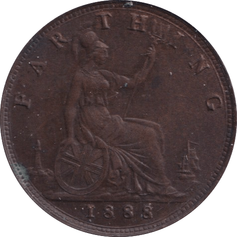 1888 FARTHING ( EF ) - Farthing - Cambridgeshire Coins
