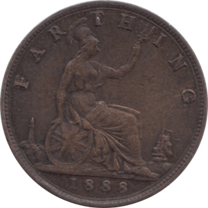 1888 FARTHING ( GVF ) 1 - Farthing - Cambridgeshire Coins