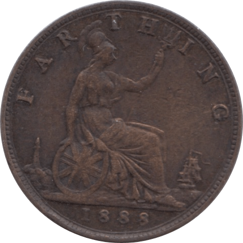 1888 FARTHING ( GVF ) 1 - Farthing - Cambridgeshire Coins