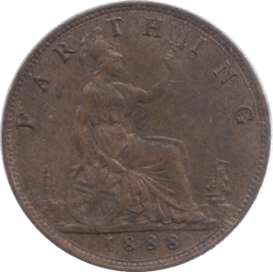 1888 FARTHING ( UNC ) 18 - Farthing - Cambridgeshire Coins