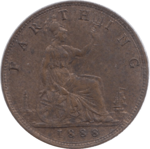 1888 FARTHING ( UNC ) 18 - Farthing - Cambridgeshire Coins