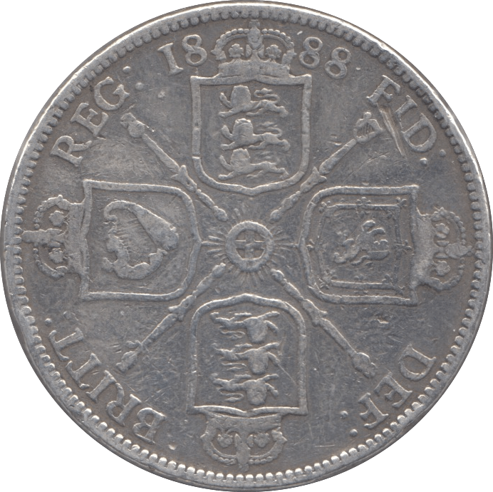 1888 FLORIN ( FINE ) 3 - Florin - Cambridgeshire Coins