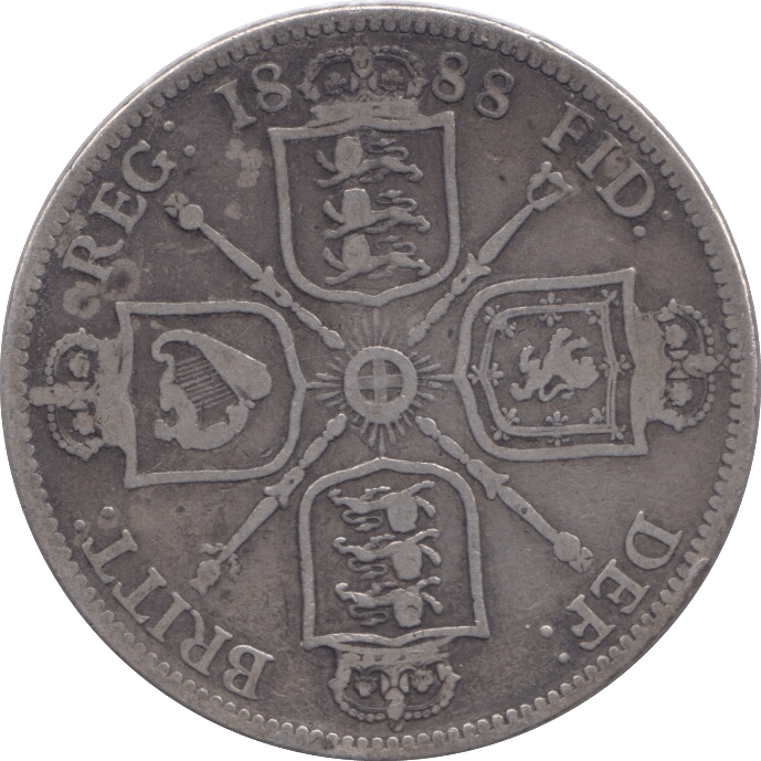1888 FLORIN ( FINE ) - FLORIN - Cambridgeshire Coins