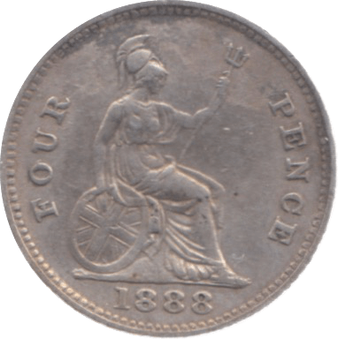 1888 FOURPENCE ( GF ) 23 - Fourpence - Cambridgeshire Coins