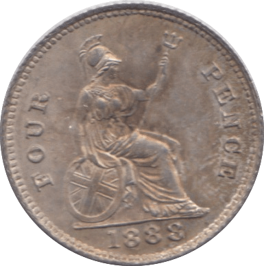 1888 FOURPENCE ( UNC ) - Fourpence - Cambridgeshire Coins