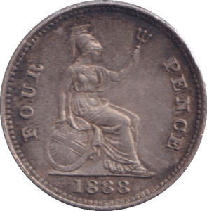 1888 FOURPENCE ( VF ) - Fourpence - Cambridgeshire Coins