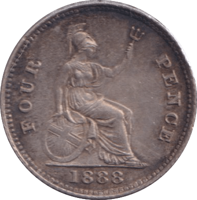 1888 FOURPENCE ( VF ) - Fourpence - Cambridgeshire Coins