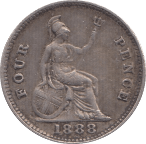 1888 FOURPENCE ( VF ) - Fourpence - Cambridgeshire Coins