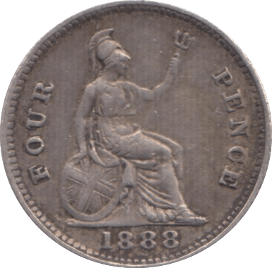1888 FOURPENCE ( VF ) - Fourpence - Cambridgeshire Coins