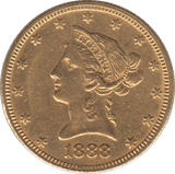 1888 GOLD 10 DOLLAR USA - Gold World Coins - Cambridgeshire Coins
