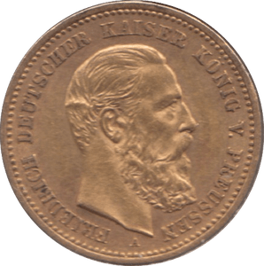 1888 GOLD GERMANY 10 MARKS REF A - Gold World Coins - Cambridgeshire Coins