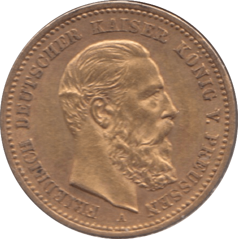 1888 GOLD GERMANY 10 MARKS REF A - Gold World Coins - Cambridgeshire Coins