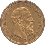 1888 GOLD GERMANY 10 MARKS REF B - Gold World Coins - Cambridgeshire Coins