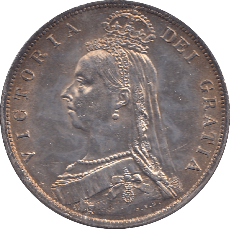 1888 HALFCROWN ( AUNC ) - Halfcrown - Cambridgeshire Coins