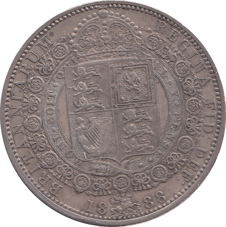 1888 HALFCROWN ( EF ) - Halfcrown - Cambridgeshire Coins