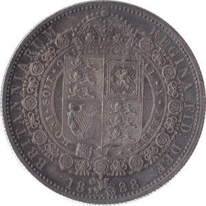 1888 HALFCROWN ( EF ) - HALFCROWN - Cambridgeshire Coins