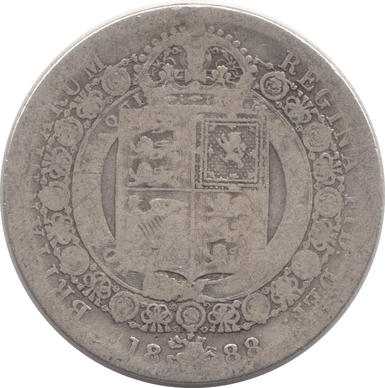 1888 HALFCROWN ( FAIR ) - Halfcrown - Cambridgeshire Coins