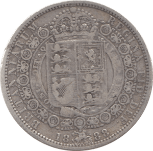 1888 HALFCROWN ( FINE ) 6 - Halfcrown - Cambridgeshire Coins
