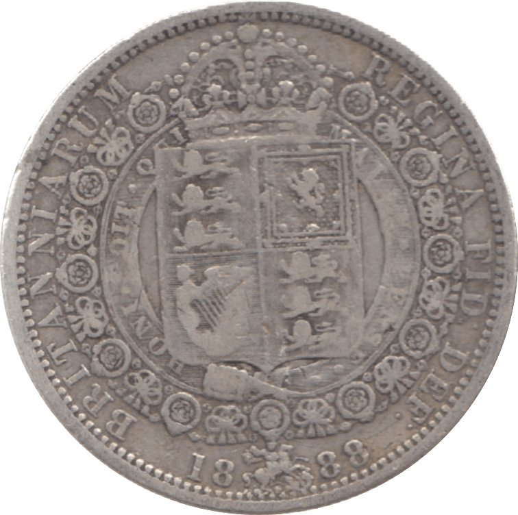 1888 HALFCROWN ( FINE ) 6 - Halfcrown - Cambridgeshire Coins