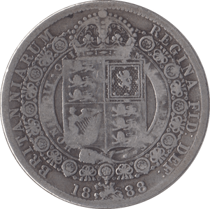1888 HALFCROWN ( FINE ) - Halfcrown - Cambridgeshire Coins