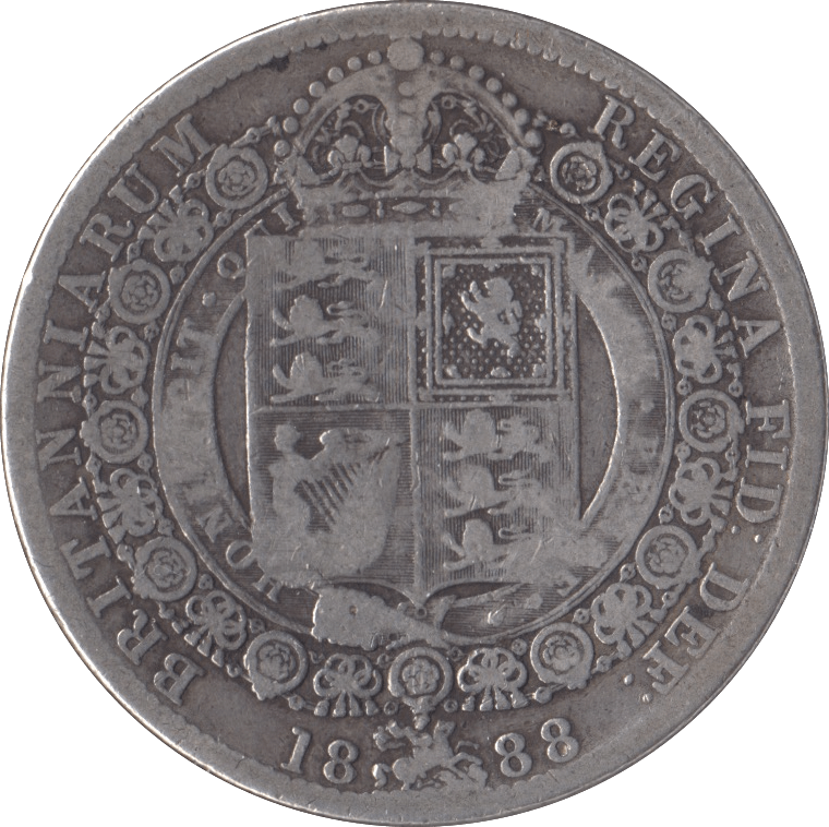 1888 HALFCROWN ( FINE ) - Halfcrown - Cambridgeshire Coins